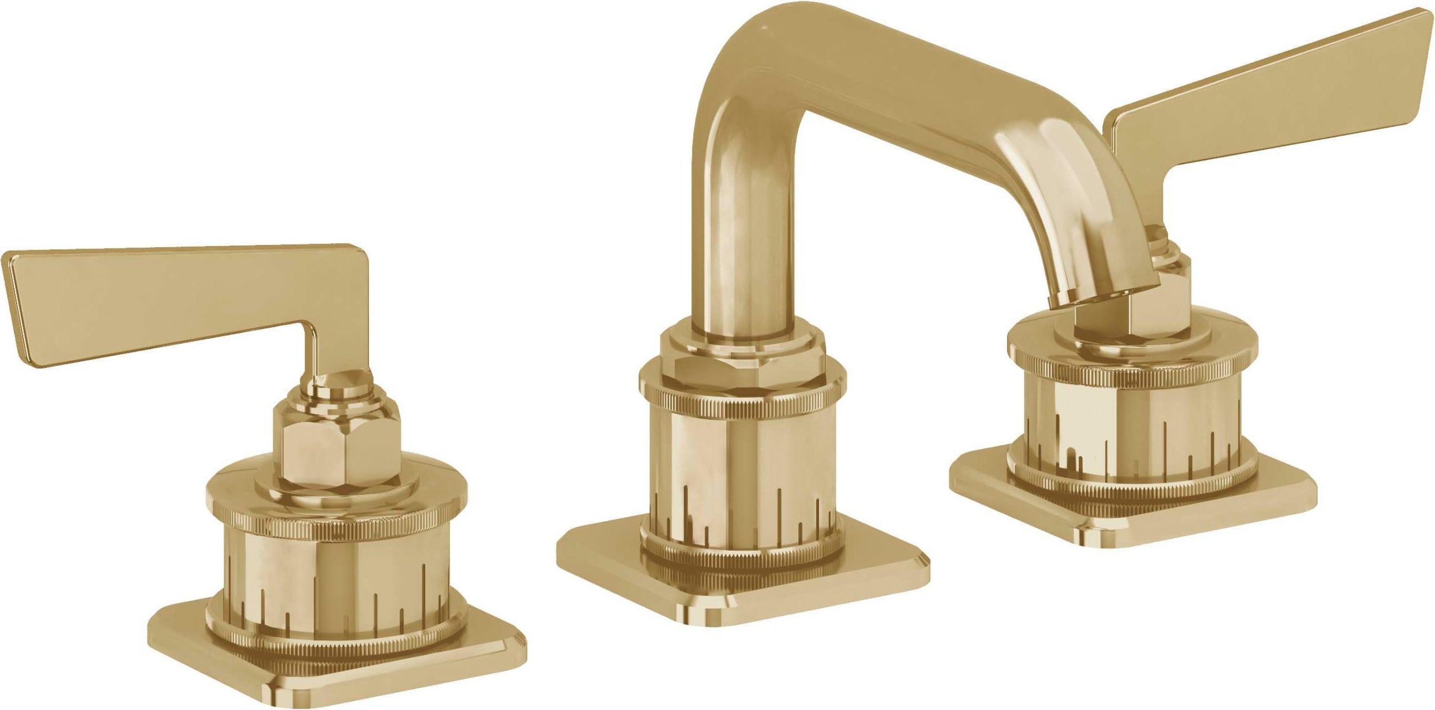California Faucets - 8502ZB-FRG - 8" Widespread Lavatory Faucet with ZeroDrain - French Gold (PVD) - Steampunk Bay