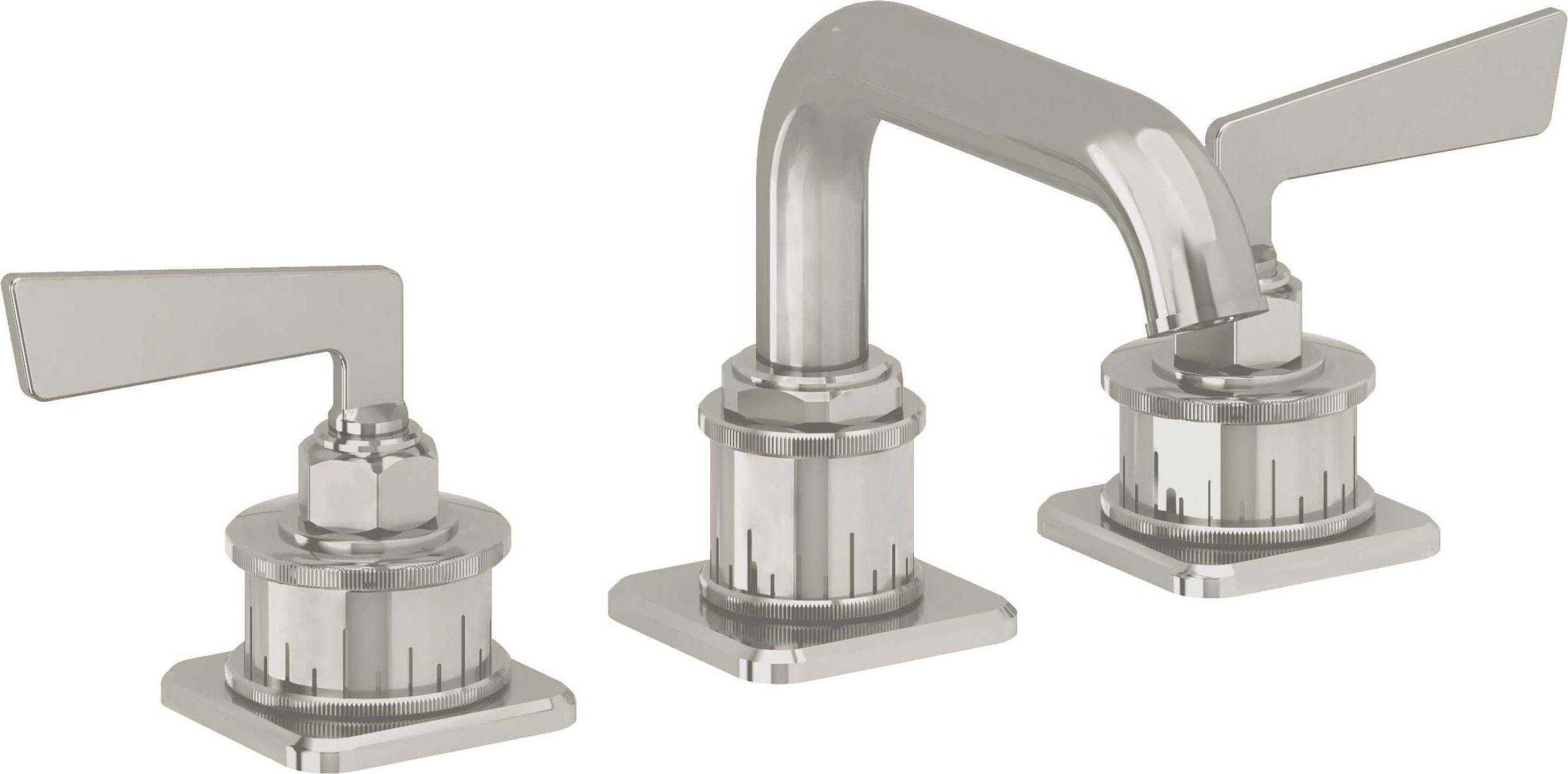 California Faucets - 8502ZB-PN - 8" Widespread Lavatory Faucet with ZeroDrain - Polished Nickel (PVD) - Steampunk Bay