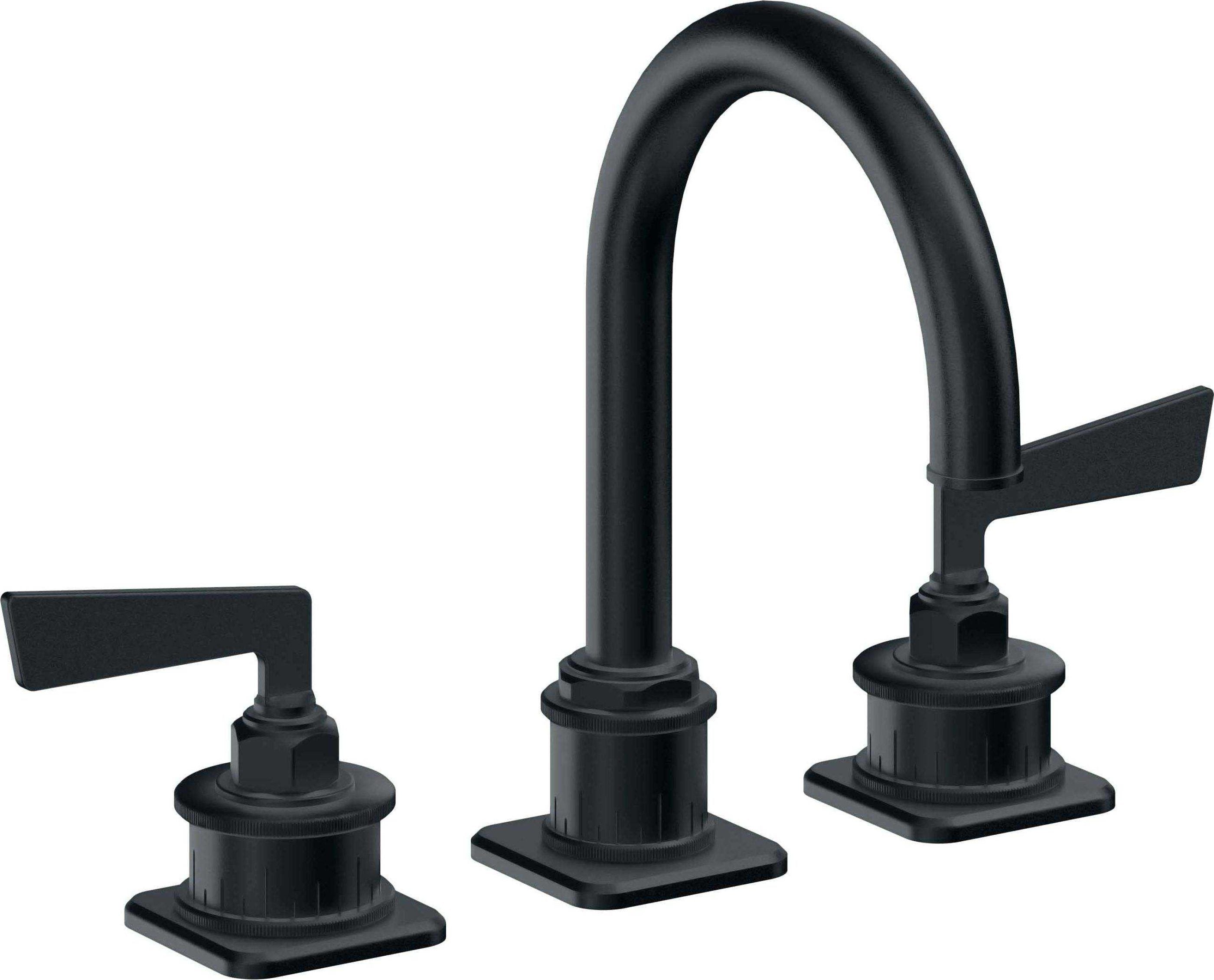 California Faucets - 8602-CB - 8" Widespread Lavatory Faucet - Carbon (PVD) - Steampunk Bay