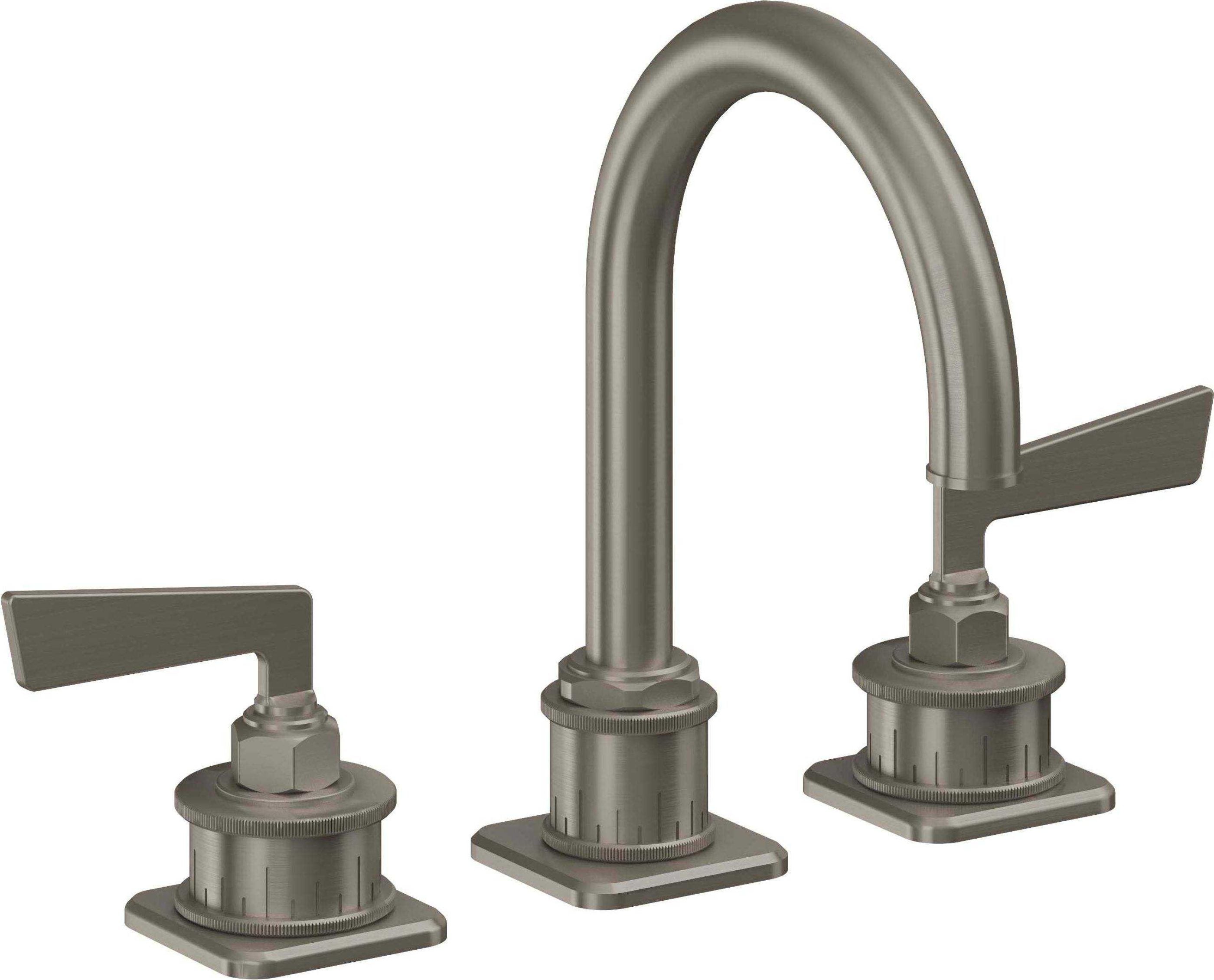 California Faucets - 8602-GRP - 8" Widespread Lavatory Faucet - Graphite (PVD) - Steampunk Bay