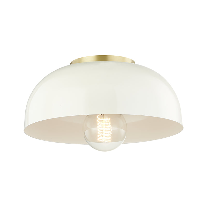 Mitzi - H199501S-AGB/CR - One Light Flush Mount - Avery - Aged Brass/Cream