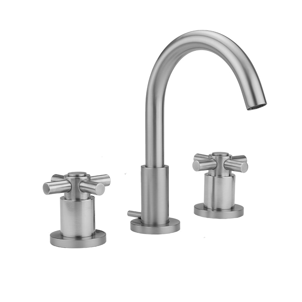 Uptown Contempo Faucet with Round Escutcheons & Contempo High Cross Handles in Multiple Finishes - Maison&Co.