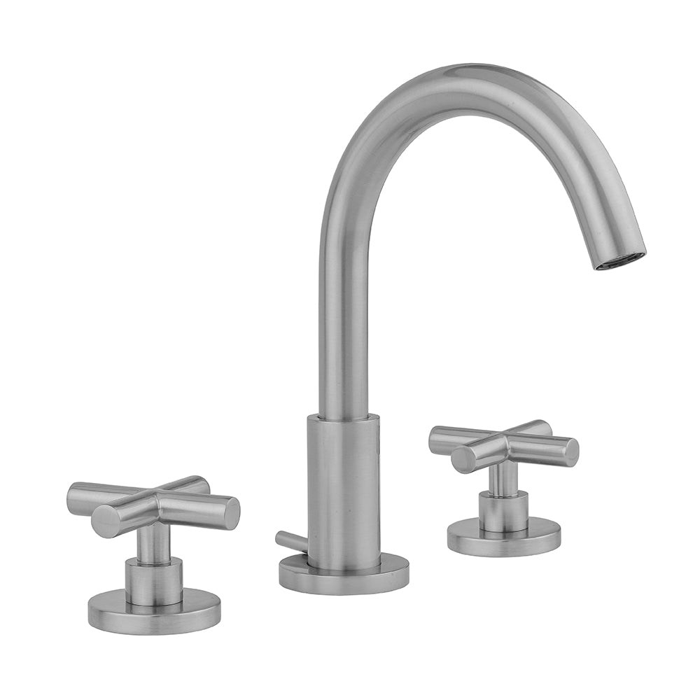 Uptown Contempo Faucet with Round Escutcheons & Contempo Hub Base Cross Handles in Multiple Finishes - Maison&Co.