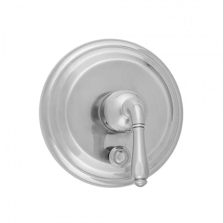 Round Step Plate With Smooth Lever Trim For Pressure Balance Valve With Built-in Diverter (J-DIV-PBV) in Multiple Finishes - Maison&Co.