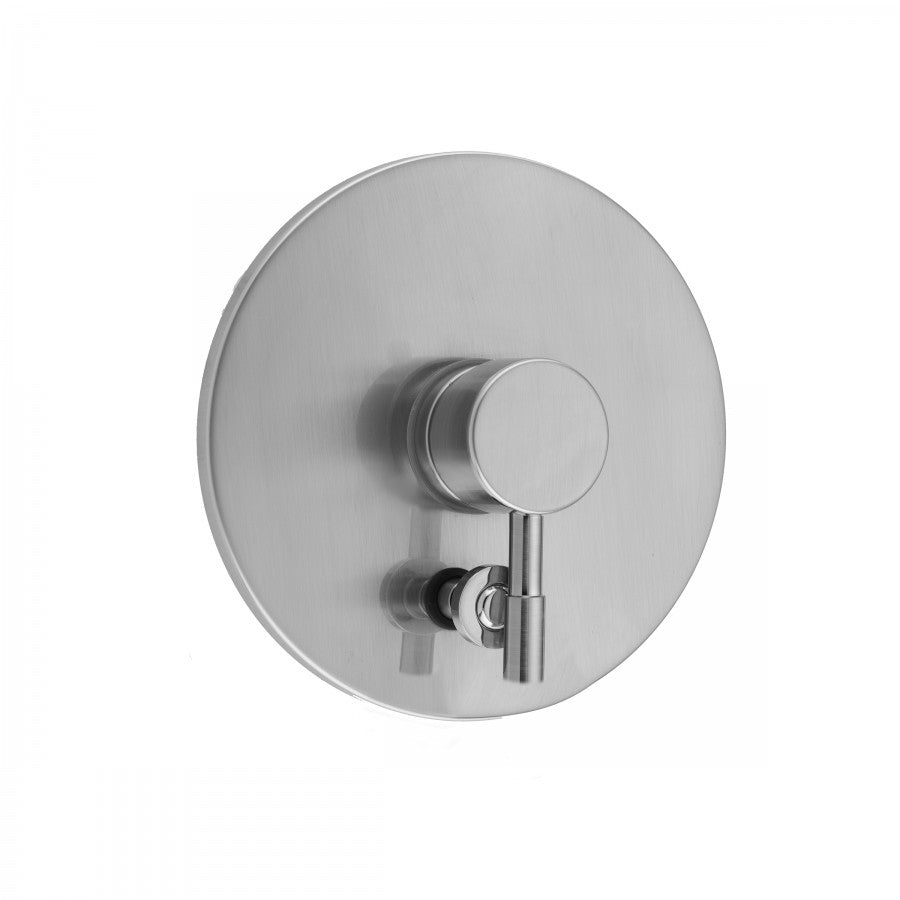 Round Plate With Round Contempo Lever Trim For Pressure Balance Cycling Valve With Built-in Diverter (J-DIV-CSV) in Multiple Finishes - Maison&Co.