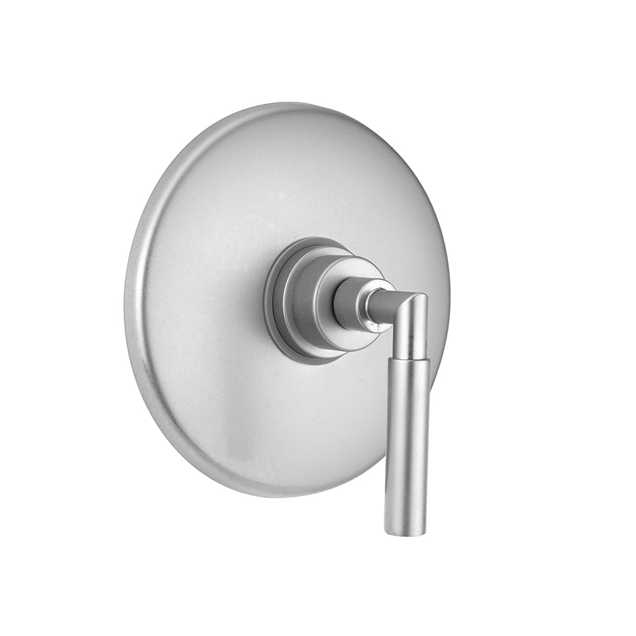 Round Plate With Contempo Hub Base Lever Trim For Pressure Balance Cycling Valve (J-CSV) in Multiple Finishes - Maison&Co.
