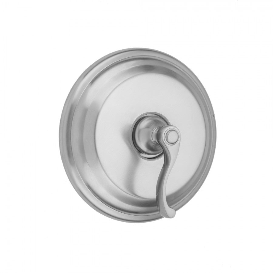 Round Step Plate With Ribbon Lever Trim For Pressure Balance Cycling Valve (J-CSV) in Multiple Finishes - Maison&Co.