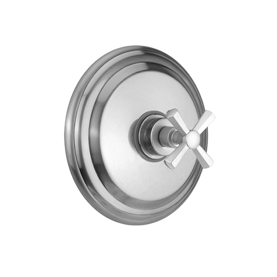 Round Step Plate With Hex Cross Handle Trim For Pressure Balance Cycling Valve (J-CSV) in Multiple Finishes - Maison&Co.