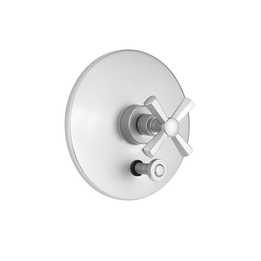 Round Plate With Hex Cross Trim For Pressure Balance Cycling Valve With Built-in Diverter (J-DIV-CSV) in Multiple Finishes - Maison&Co.