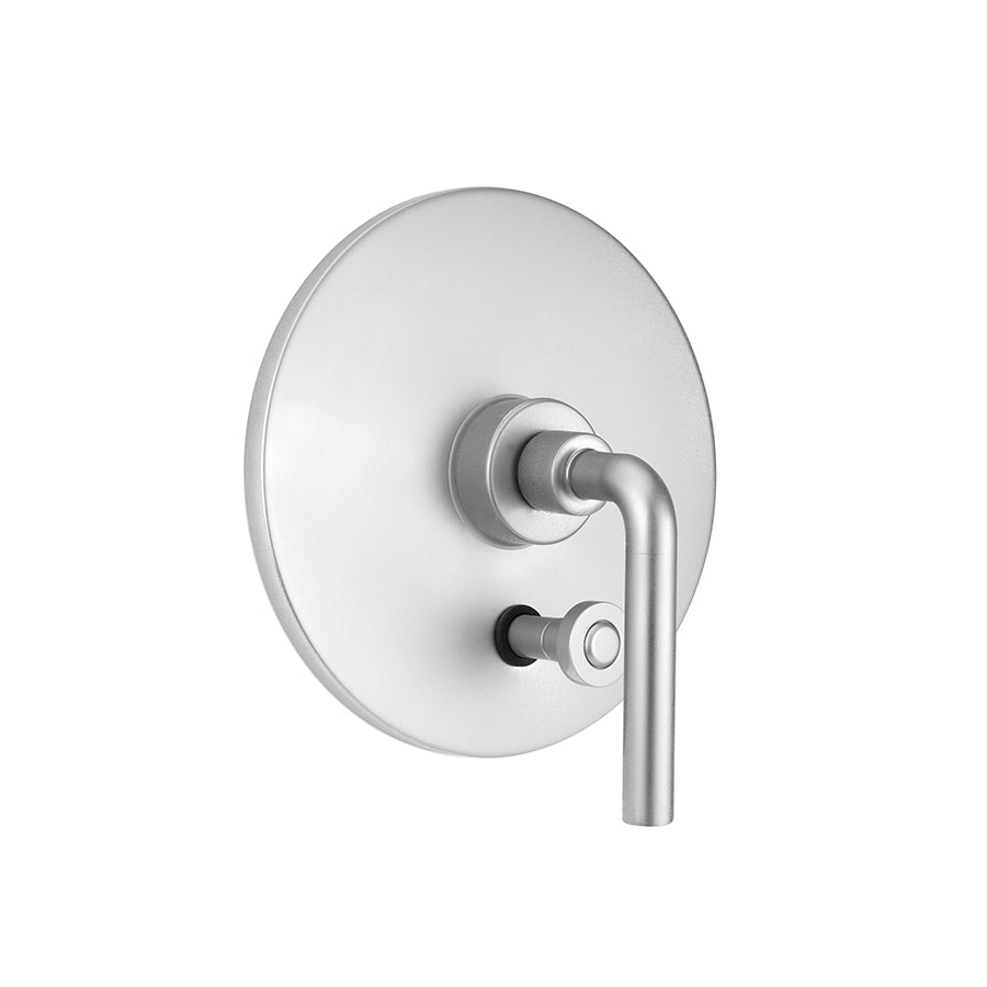 Round Plate With Contempo Slim Lever Trim For Pressure Balance Cycling Valve With Built-in Diverter (J-DIV-CSV) in Multiple Finishes - Maison&Co.
