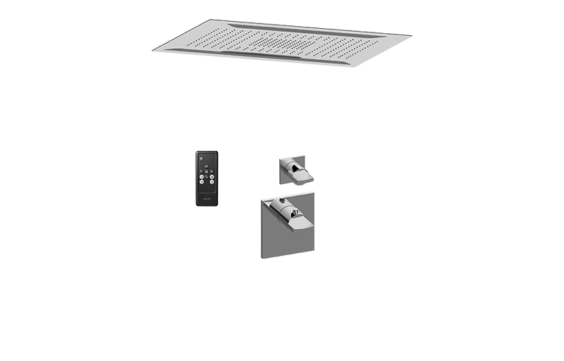 Aqua-Sense Ceiling-Mount Shower System w/Diverter Valve in Multiple Finishes - Maison&Co.