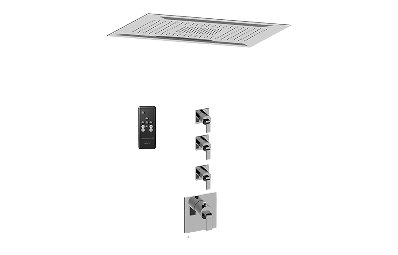 Aqua-Sense Ceiling-Mount Shower System in Multiple Finishes - Maison&Co.