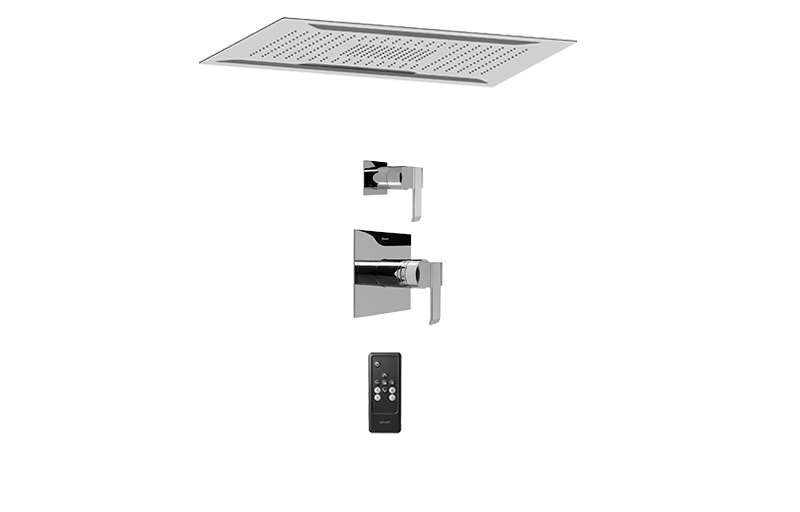 Aqua-Sense Ceiling-Mount Shower System w/Diverter Valve in Multiple Finishes - Maison&Co.