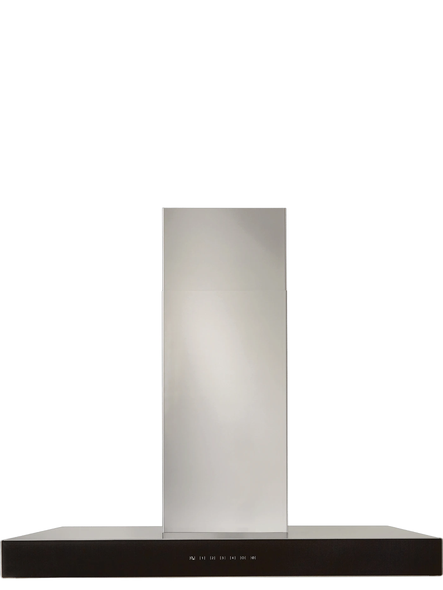 36-INCH 650 MAX BLOWER CFM STAINLESS STEEL CHIMNEY RANGE HOOD WITH PURLED™ LIGHT SYSTEM AND BLACK GLASS (WCB3 SERIES)