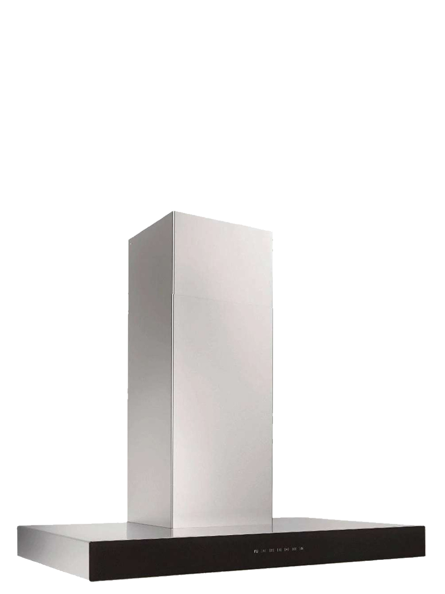 36-INCH 650 MAX BLOWER CFM STAINLESS STEEL CHIMNEY RANGE HOOD WITH PURLED™ LIGHT SYSTEM AND BLACK GLASS (WCB3 SERIES)