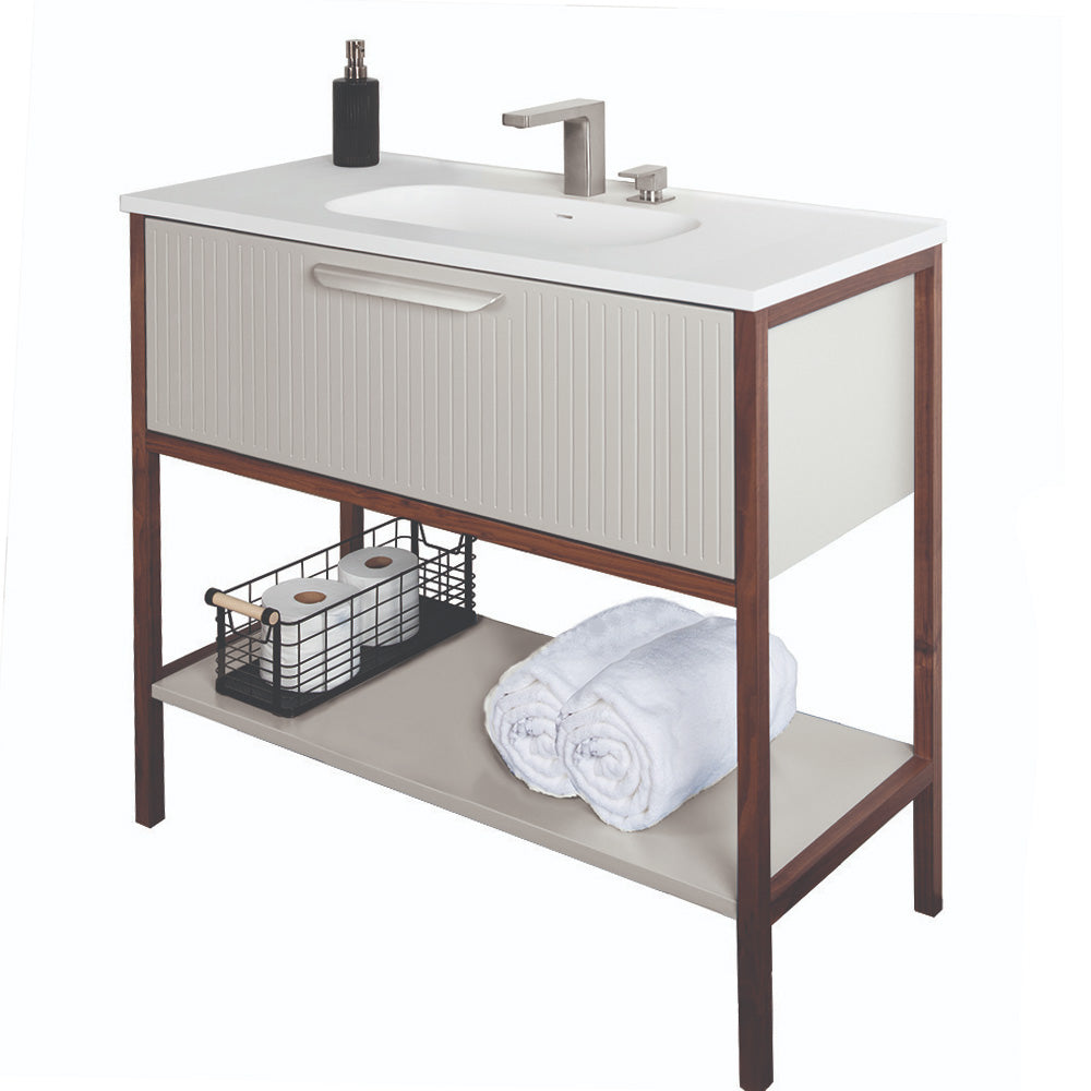 Optional fluted detailing - front side only of BRI-F-40 vanity - Maison&Co.