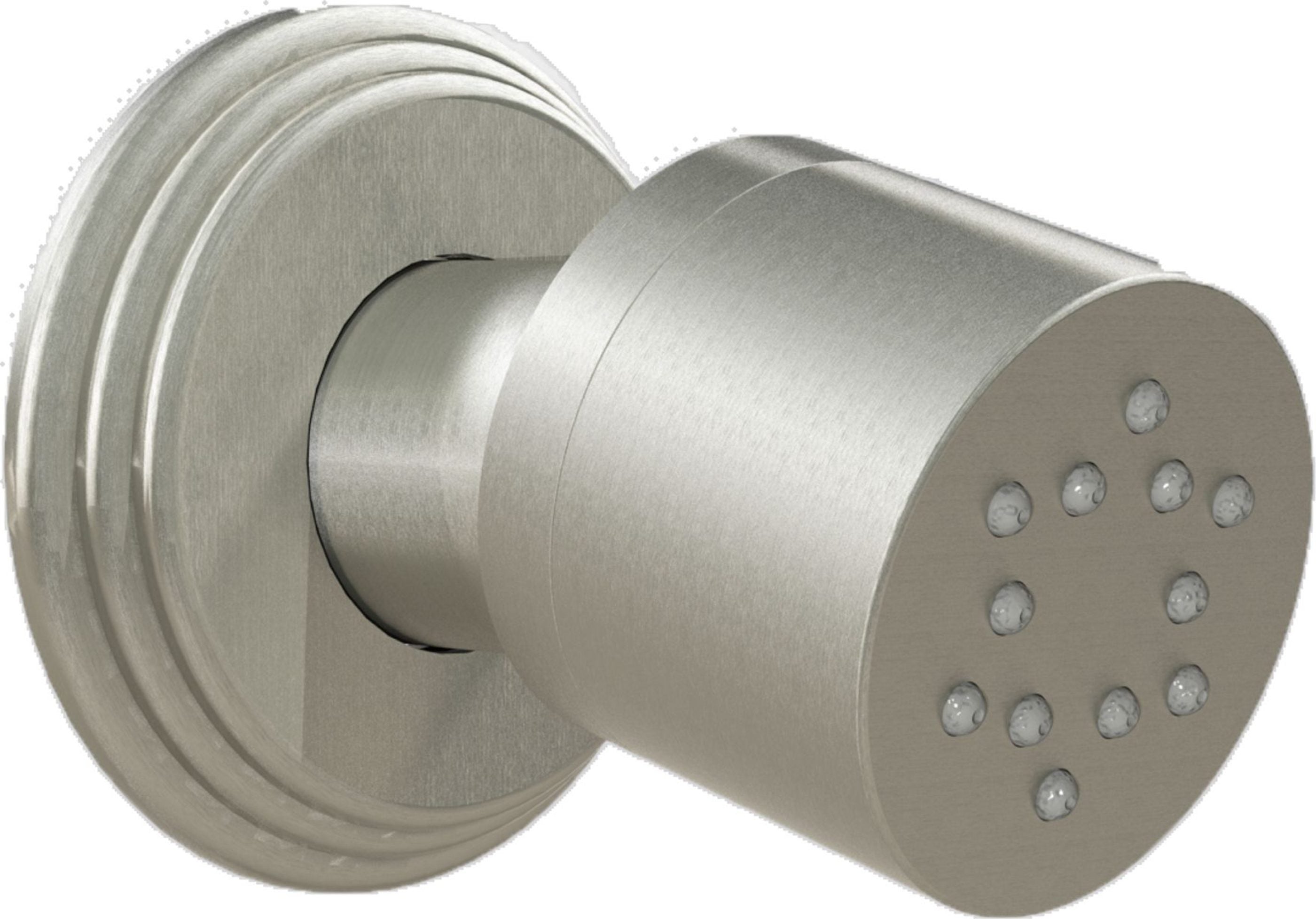 California Faucets - BS-60-SN - Traditional Self-Cleaning Jet Body Spray - Lined Base - Satin Nickel
