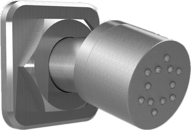 California Faucets - BS-85-SN - Industrial Self-Cleaning Jet Body Spray - Quad Base - Satin Nickel