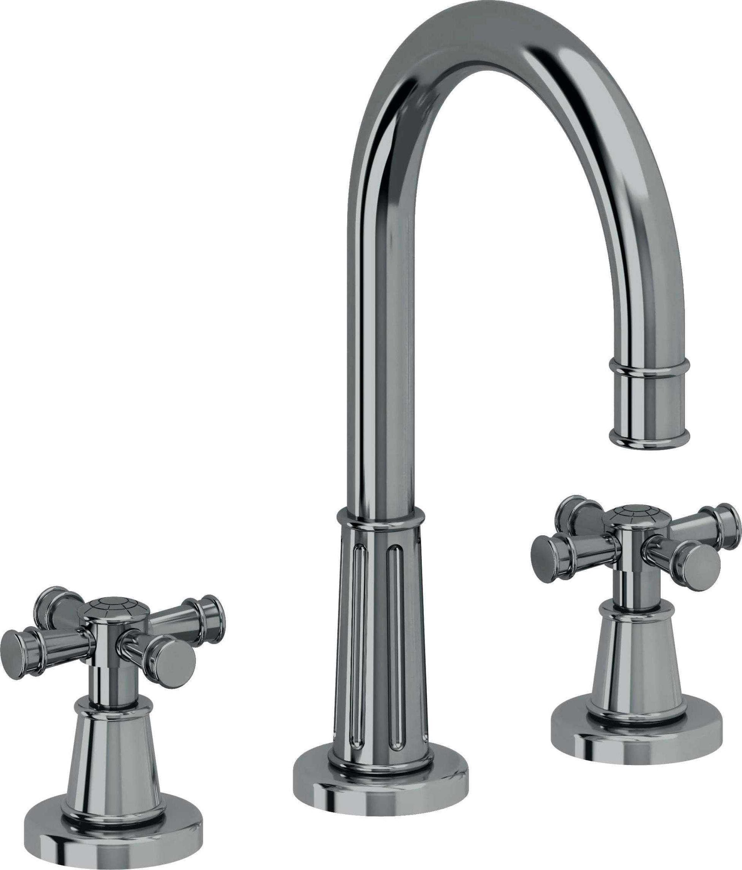 California Faucets - C102XZB-BLKN - 8" Widespread Lavatory Faucet with ZeroDrain - Black Nickel (PVD) - Trousdale