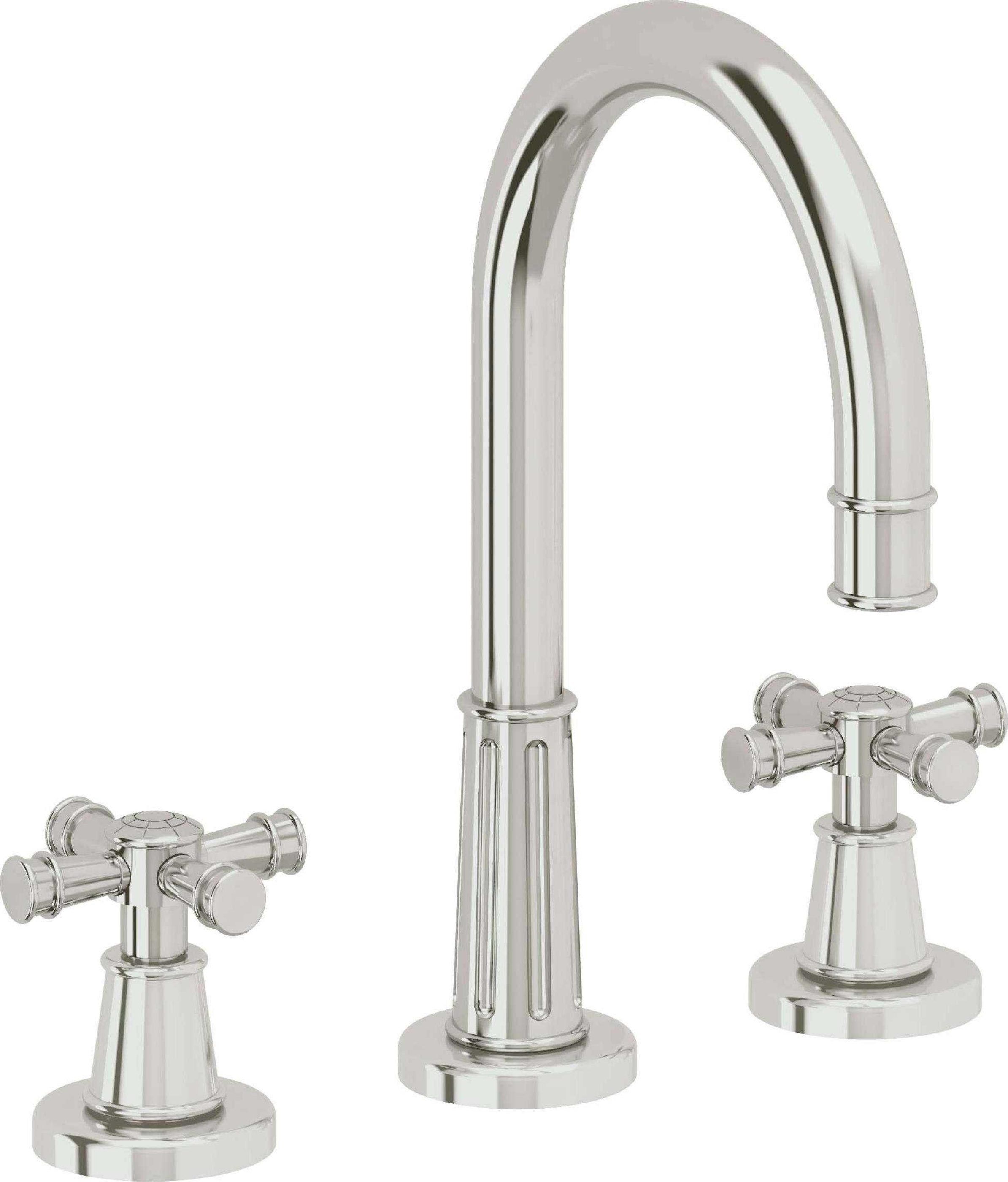 California Faucets - C102XZB-PC - 8" Widespread Lavatory Faucet with ZeroDrain - Polished Chrome - Trousdale