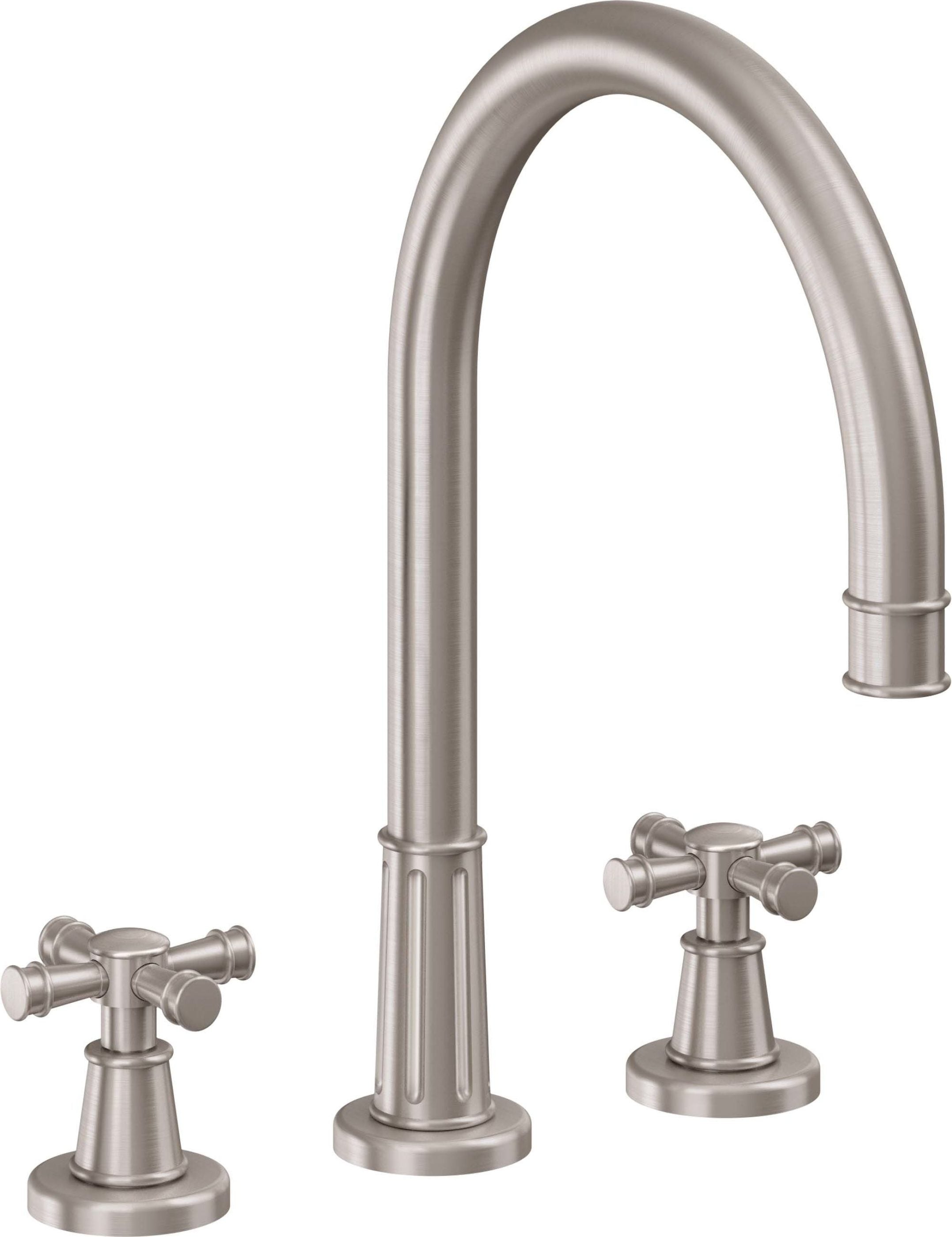 California Faucets - C108XS-SN - Complete Roman Tub Set - Satin Nickel  - Trousdale