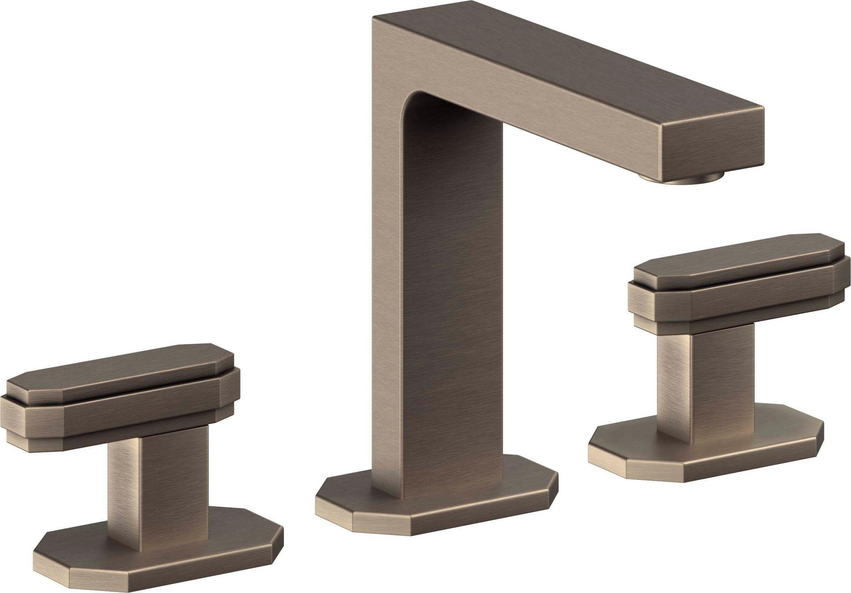 California Faucets - C202ZB-ANF - 8" Widespread Lavatory Faucet with ZeroDrain - Antique Nickel Flat - Doheny