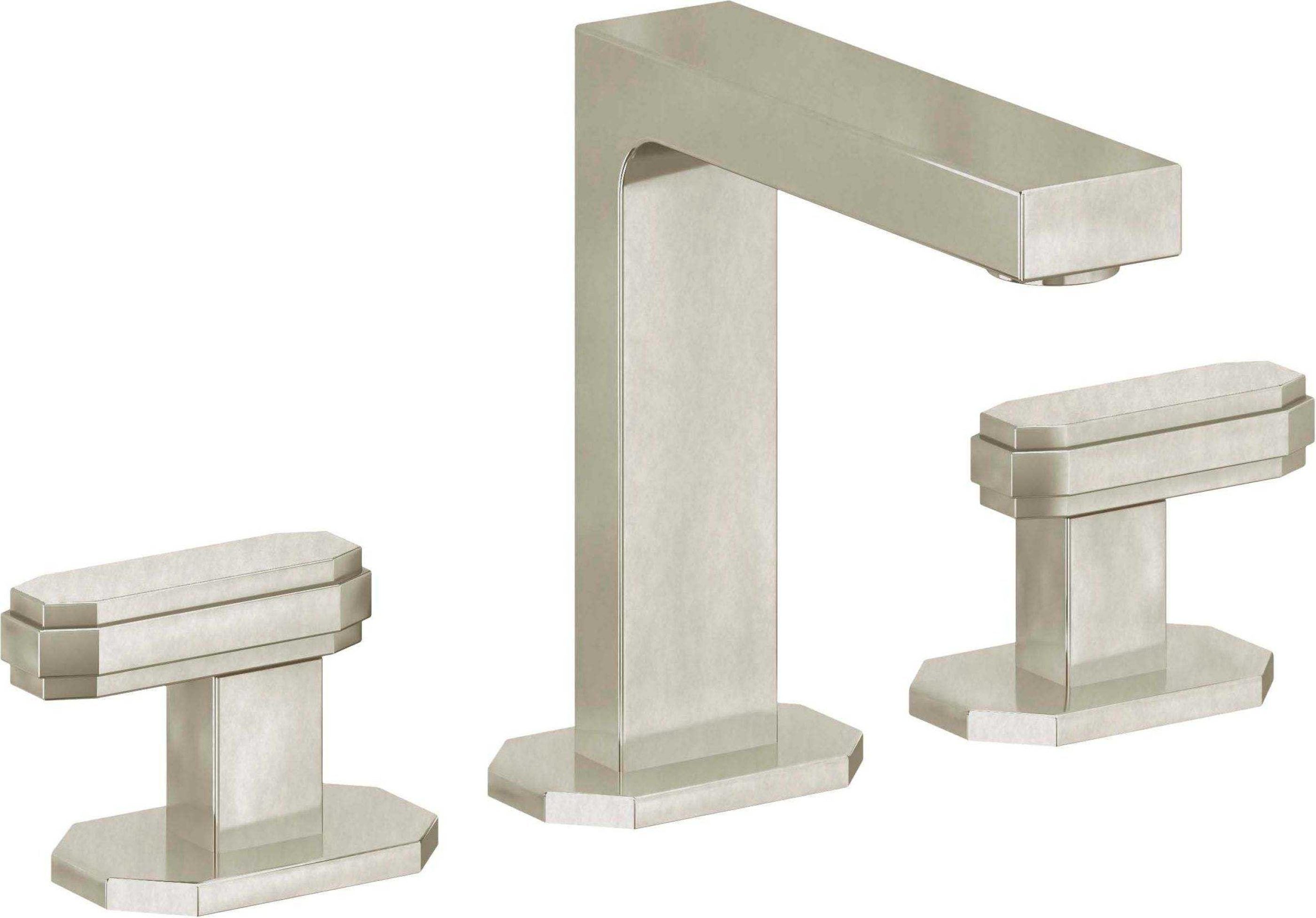 California Faucets - C202-BNU - 8" Widespread Lavatory Faucet - Burnished Nickel Uncoated - Doheny