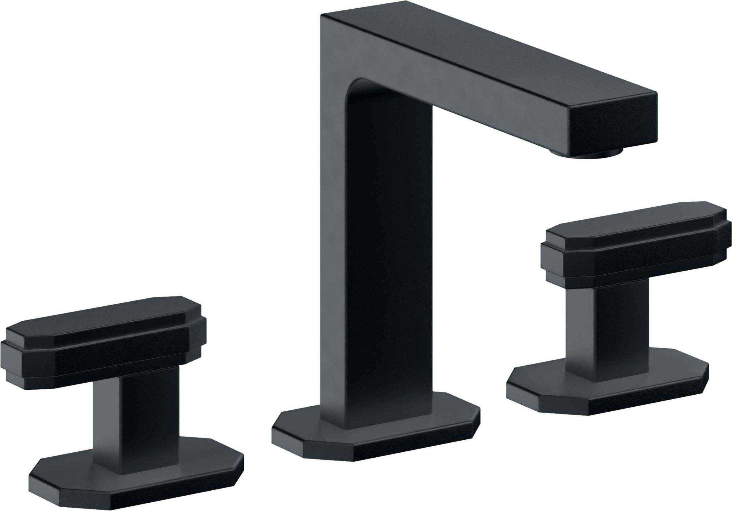 California Faucets - C202ZB-CB - 8" Widespread Lavatory Faucet with ZeroDrain - Carbon (PVD) - Doheny