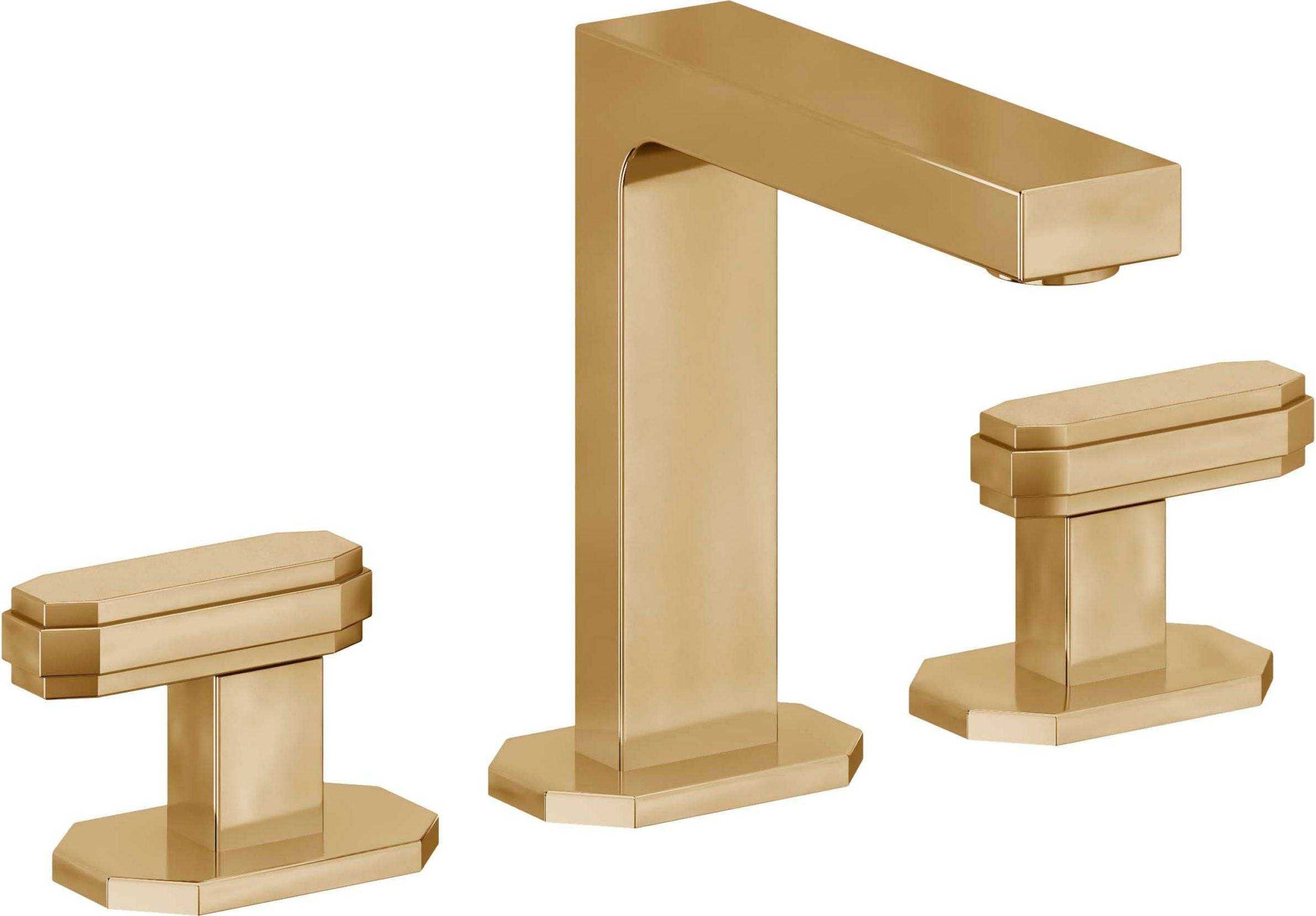 California Faucets - C202ZB-FRG - 8" Widespread Lavatory Faucet with ZeroDrain - French Gold (PVD) - Doheny