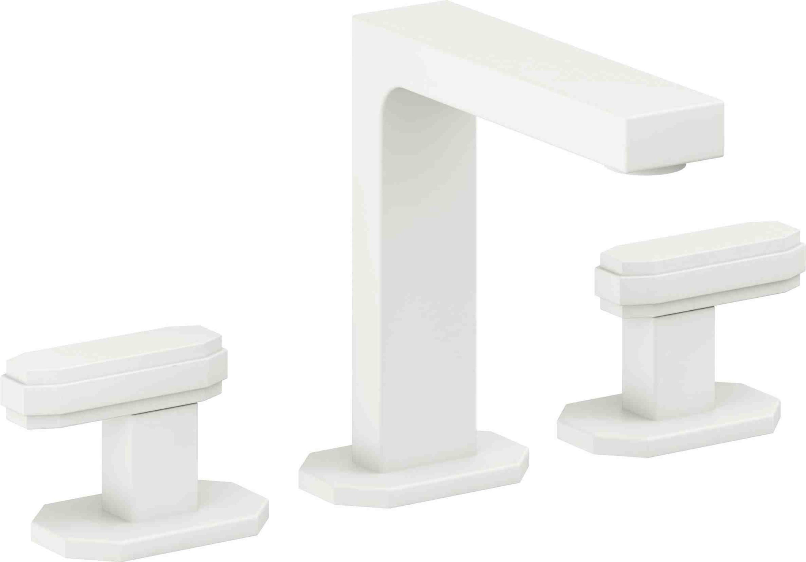 California Faucets - C202ZB-MWHT - 8" Widespread Lavatory Faucet with ZeroDrain - Matte White - Doheny