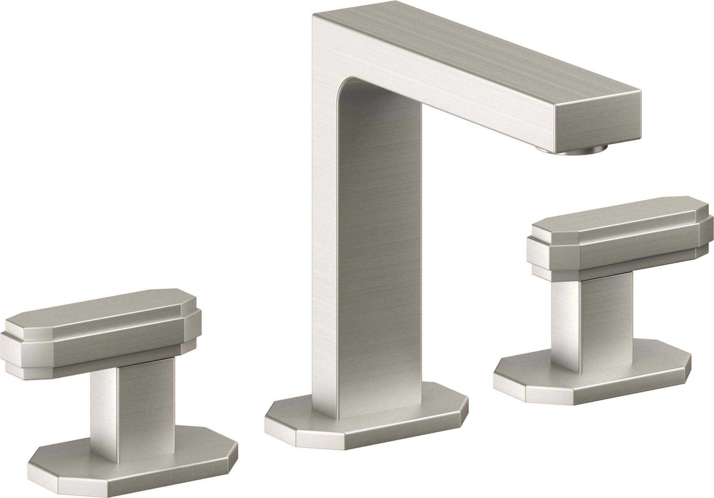 California Faucets - C202ZB-USS - 8" Widespread Lavatory Faucet with ZeroDrain - Ultra Stainless Steel (PVD) - Doheny