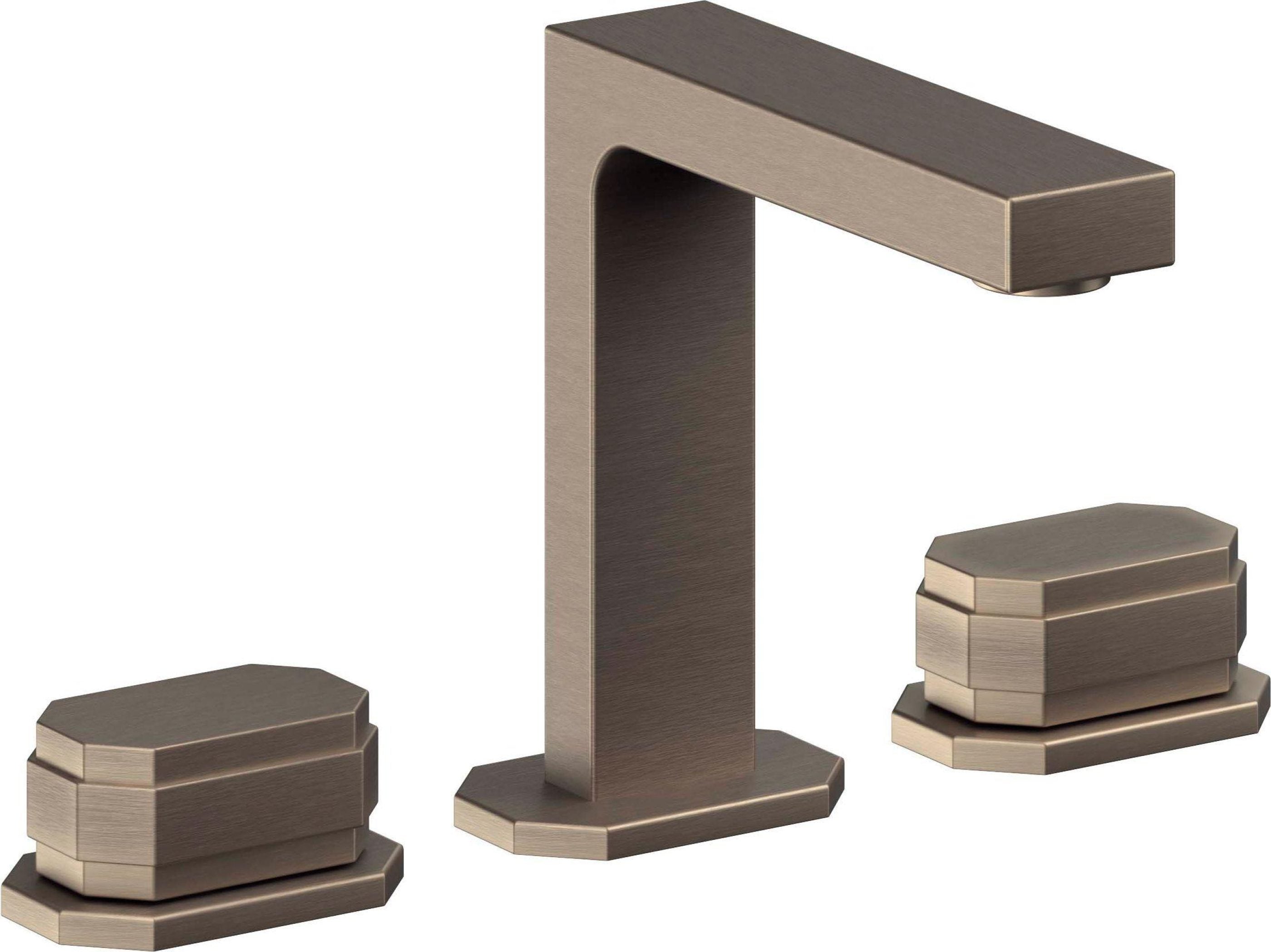California Faucets - C202BZB-ANF - 8" Widespread Lavatory Faucet with ZeroDrain - Antique Nickel Flat - Doheny
