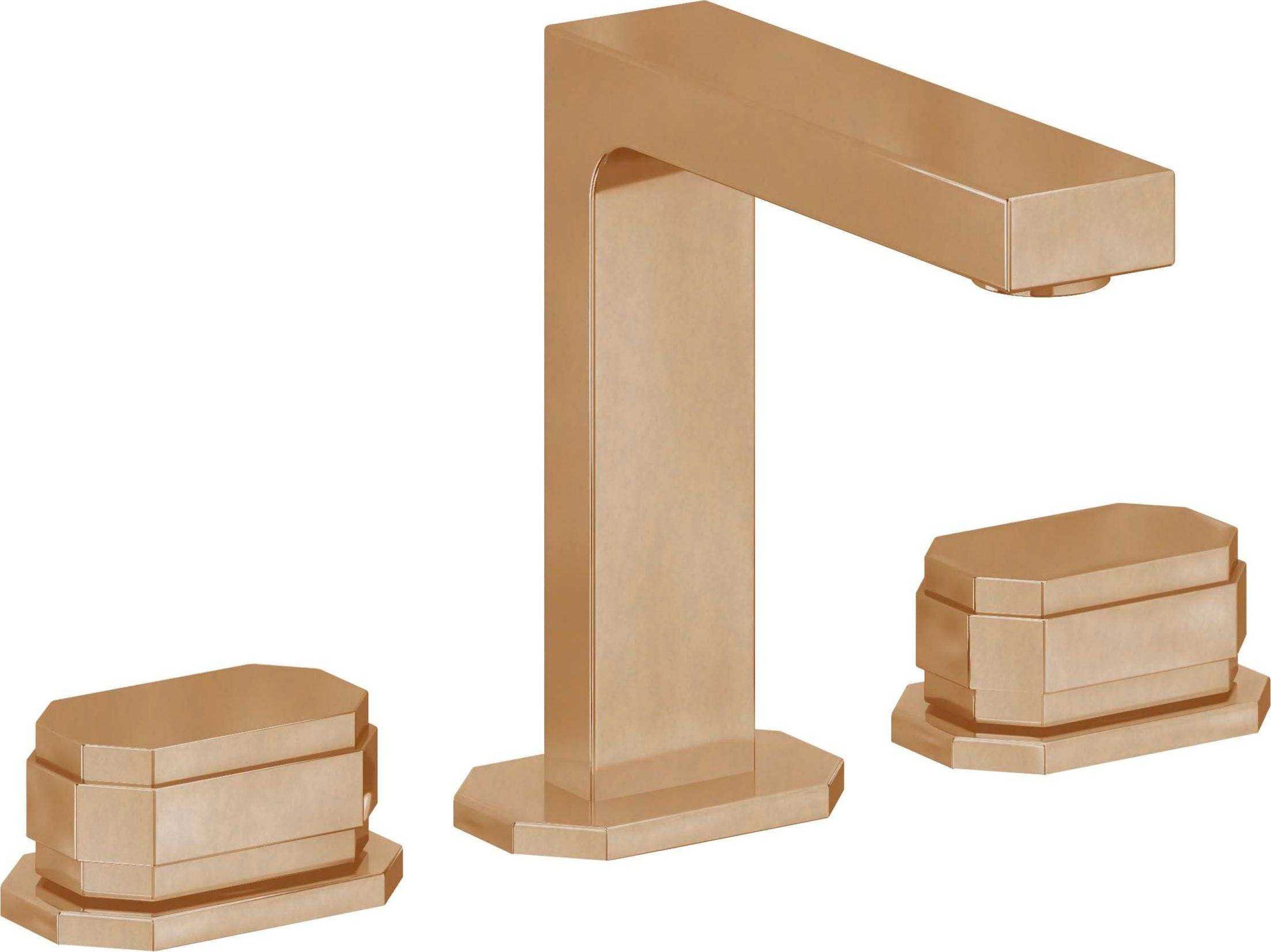 California Faucets - C202BZB-BBU - 8" Widespread Lavatory Faucet with ZeroDrain - Burnished Brass Uncoated - Doheny