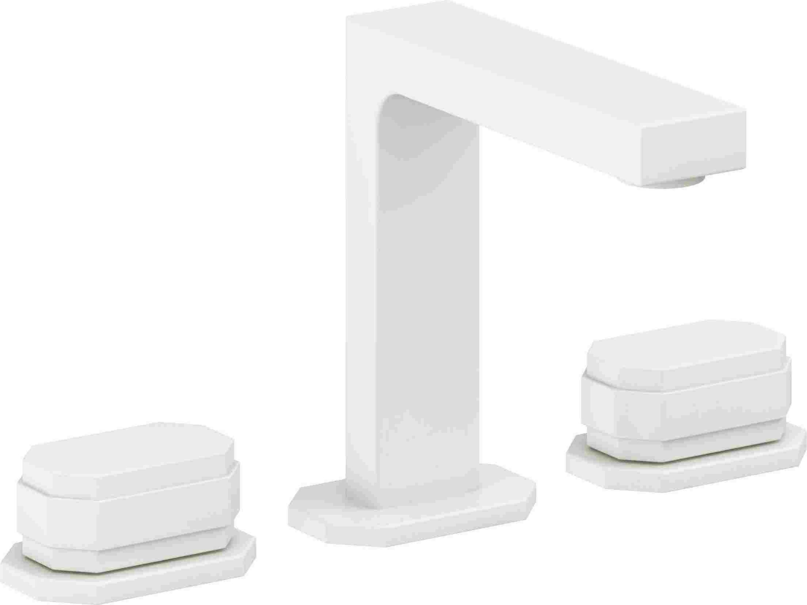 California Faucets - C202BZB-MWHT - 8" Widespread Lavatory Faucet with ZeroDrain - Matte White - Doheny