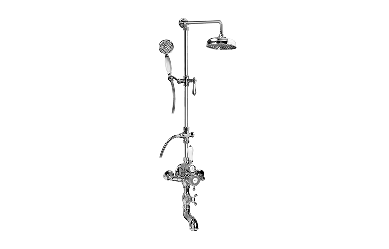 Exposed Thermostatic Tub and Shower System w/Handshower (Rough and Trim) in Multiple Finishes - Maison&Co.