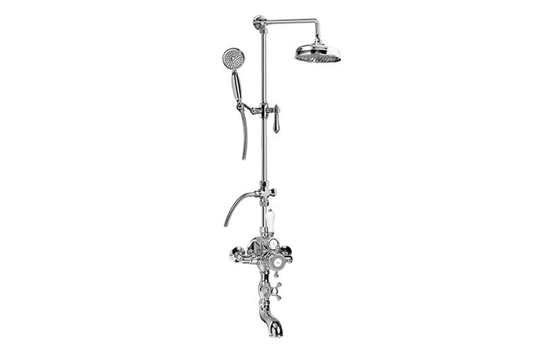 Exposed Thermostatic Tub and Shower System - w/Metal Handshower Handle in Multiple Finishes - Maison&Co.