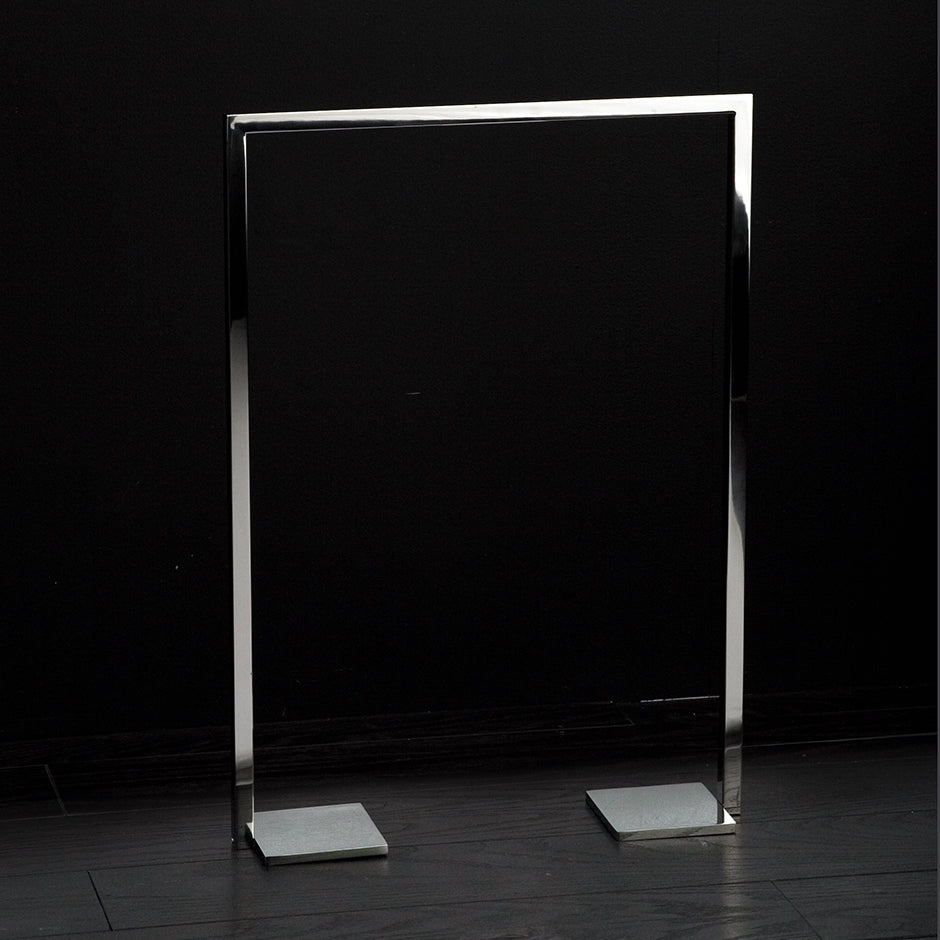 Floor-mount towel stand made of stainless steel, fixing floor kit included. 19 3/4"W, 4"D, 27 1/2"H - Maison&Co.