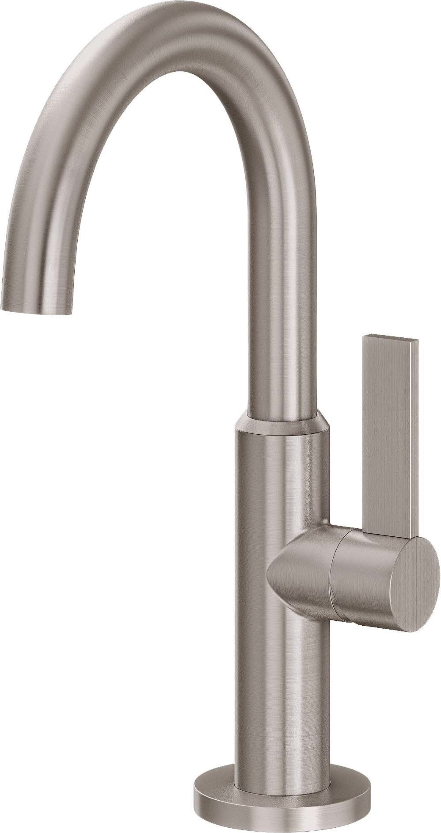California Faucets - E309-1-SN - Single Hole Lavatory/Bar/Prep Faucet - Low Spout - Satin Nickel  - Bel Canto