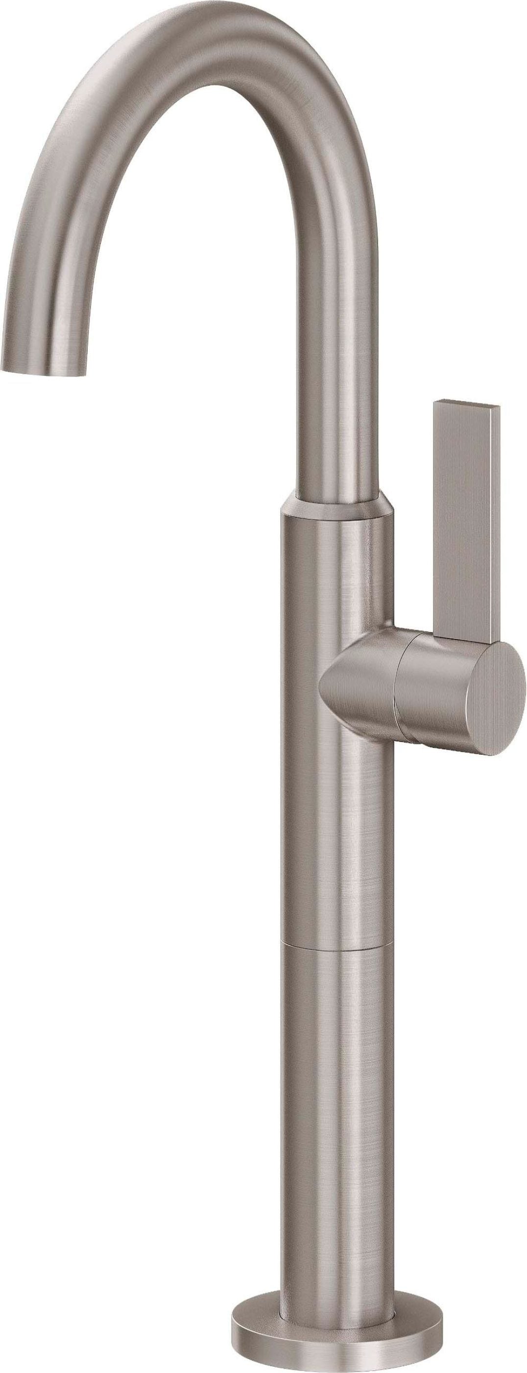 California Faucets - E309-2-SN - Single Hole Lavatory/Bar/Prep Faucet - High Spout - Satin Nickel  - Bel Canto