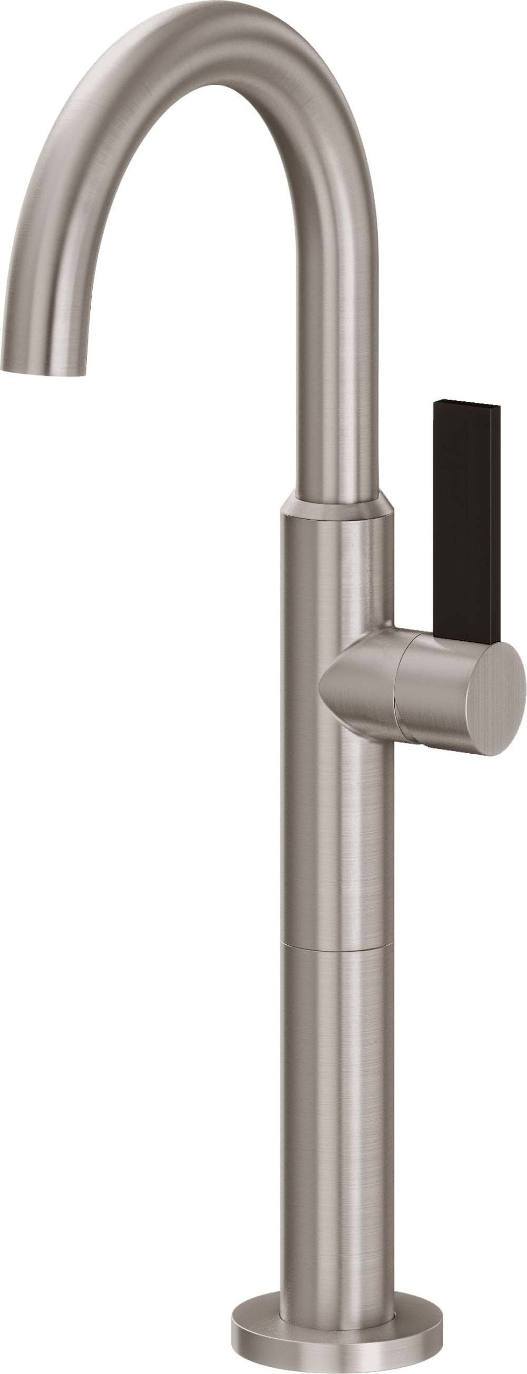 California Faucets - E309B-2-SN - Single Hole Lavatory/Bar/Prep Faucet - High Spout - Satin Nickel  - Bel Canto