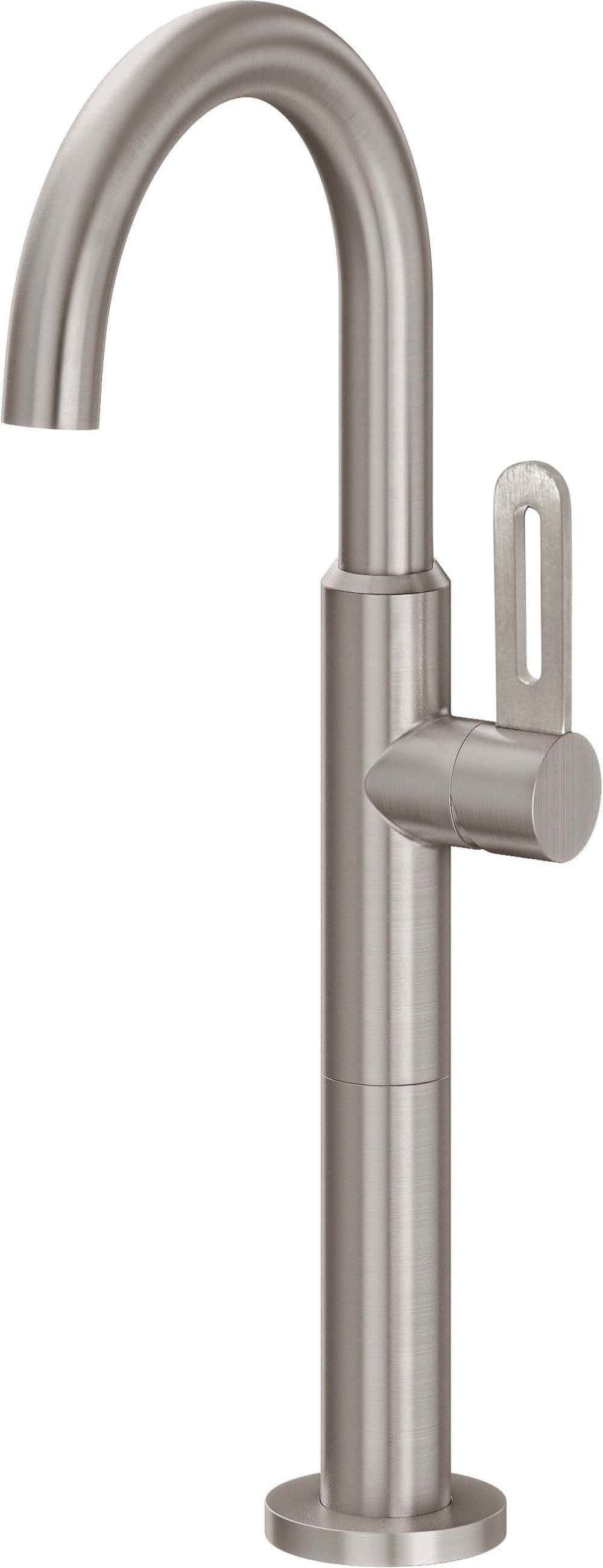 California Faucets - E309R-2-SN - Single Hole Lavatory/Bar/Prep Faucet - High Spout - Satin Nickel  - Bel Canto