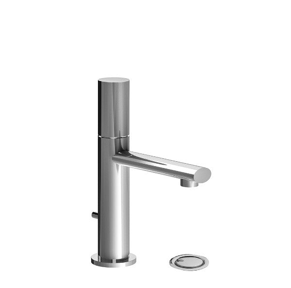 Franz Viegener - FV182/59P-PC - Single Handle Luxury Lavatory Set, Plain Cylinder Handle, With Pop-Up Drain Assembly - Polished Chrome