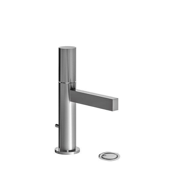 Franz Viegener - FV182/J2P-PC - Single Handle Luxury Lavatory Set, Plain Cylinder Handle, With Pop-Up Drain Assembly - Polished Chrome