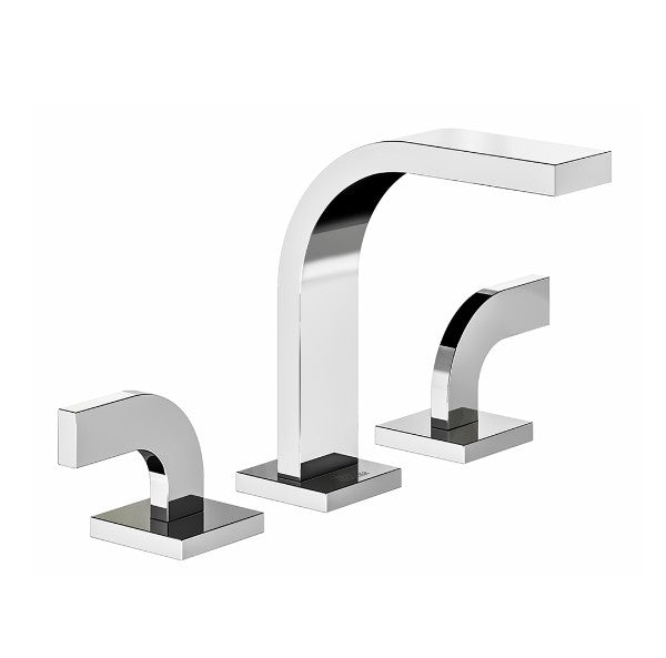 Franz Viegener - FV201/J4-PC - Widespread Lavatory Faucet With Push Down Pop-Up Drain Assembly - Polished Chrome