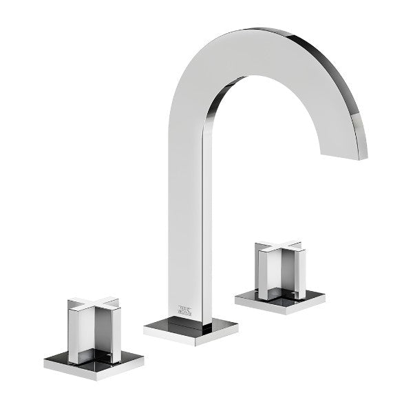 Franz Viegener - FV207/J3-PC - Widespread Lavatory Faucet With Push-Down Pop-Up Drain Assembly (No Lift Rod) - Polished Chrome