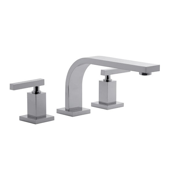 Franz Viegener - FV210/85L-PC - Deck Mounted Roman Bath Faucet 3/4" Valves - Polished Chrome