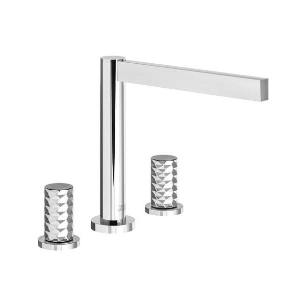 Franz Viegener - FV210/J2D-PC - Deck Mounted Roman Bath Faucet 3/4" Valves, Diamond Cylinder Handle - Polished Chrome