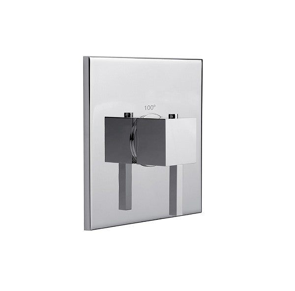 Franz Viegener - FV217/850-PC - Square Thermostatic Wall Valve - Trim Only - Polished Chrome