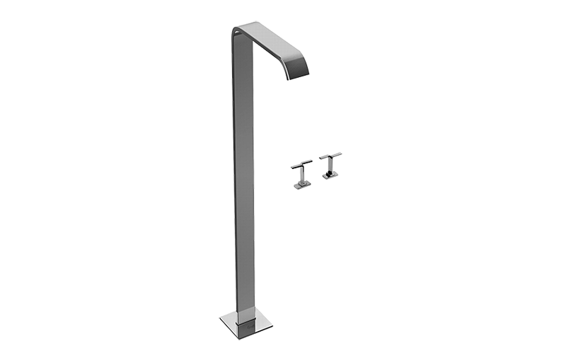 Immersion Floor-Mounted Vessel Filler in Multiple Finishes Length:53" Width:18" Height:8" - Maison&Co.