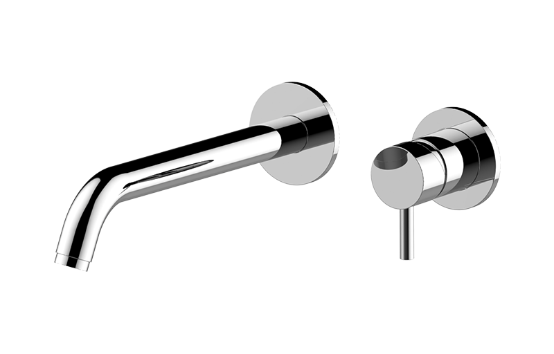 M.E. Wall-Mounted Lavatory Faucet w/Single Handle in Multiple Finishes - Maison&Co.